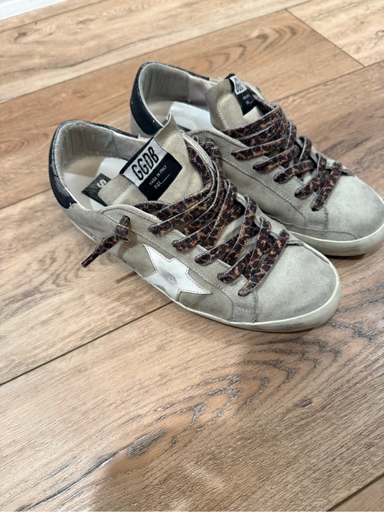 Golden Goose Shoes - Golden Goose Women's Suede Sneakers in Light Gray with Black Heel